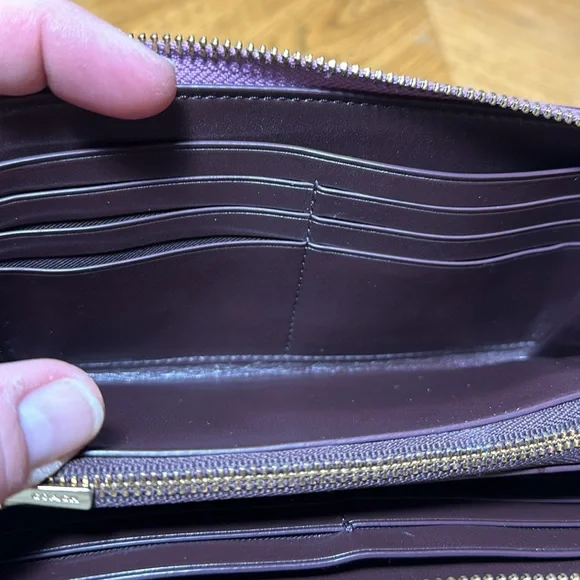 *HTF COLOR* COACH Accordion Zip Wallet With Wristlet Strap - Picture 15 of 16